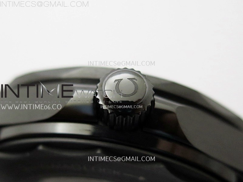 Seamaster 300m 43.5mm Black Ceramic VSF 1:1 Best Edition Black Dial on Black Rubber Strap A8806